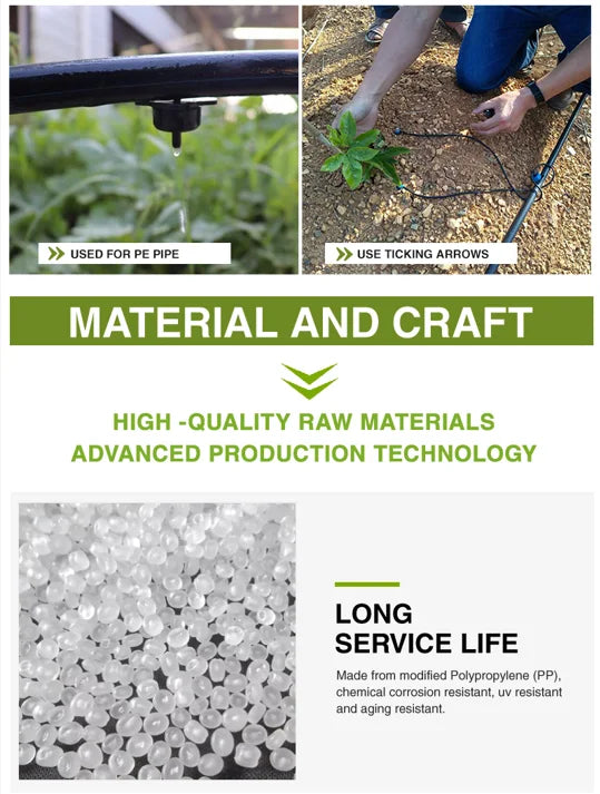 Plentirain 2L 4L 8L Pressure Compensating Emitters High Quality Plastic Material for Farm and Garden Efficient Water Irrigation