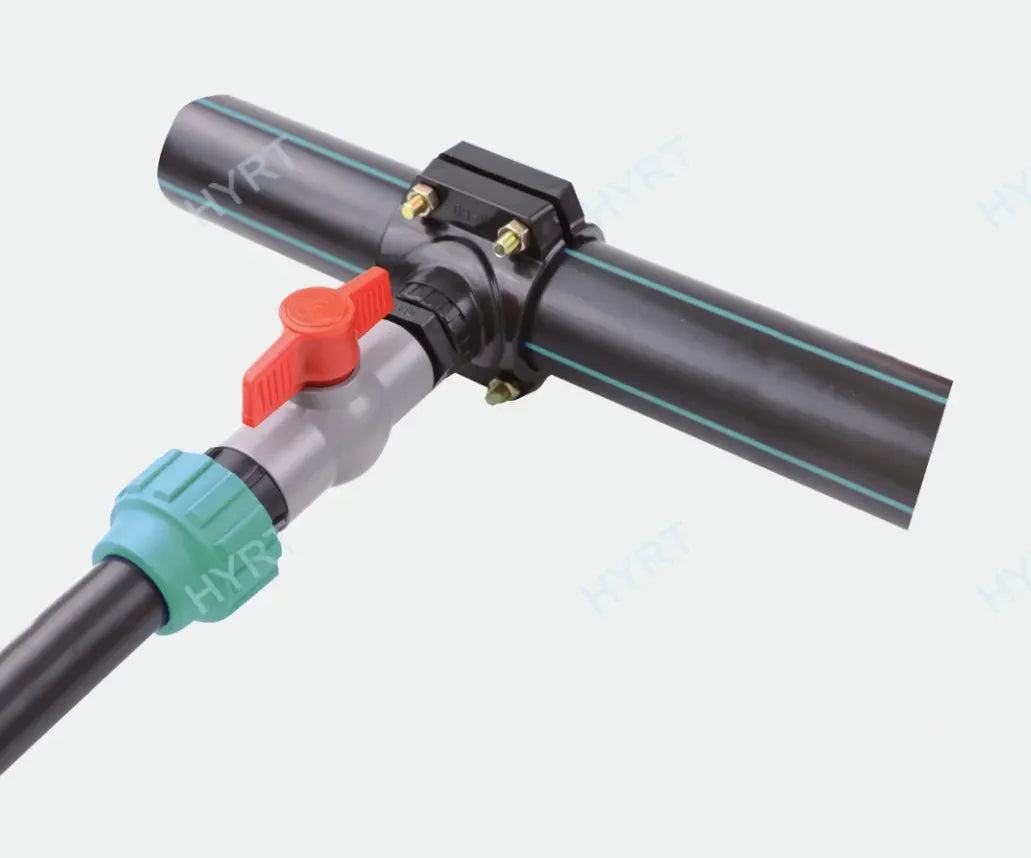 高品质鞍形夹 PN16 pp 夹子鞍形夹农场灌溉管件,适用于 HDPE LDPE PVC 管材滴灌系统