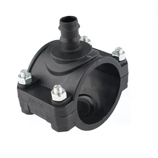 PP Compression Fitting Irrigation Plastic Clamp Saddle for Water Supply