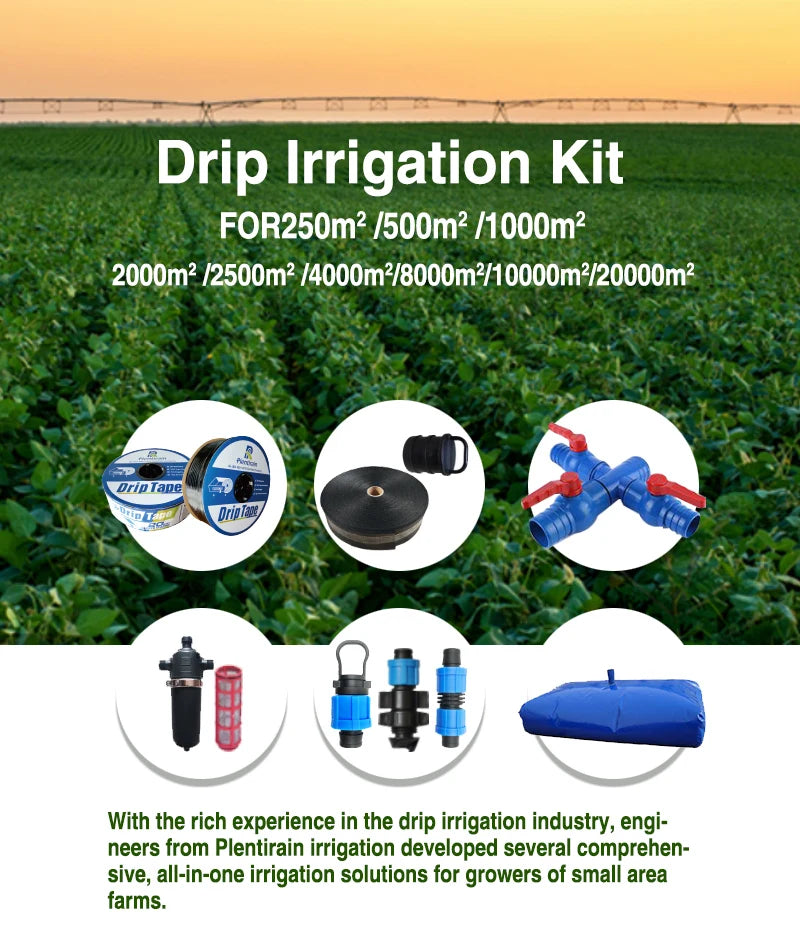 2500 M2 Drip Irrigation System Flat Tape Drip Irrigation System Agriculture Farm Irrigation System