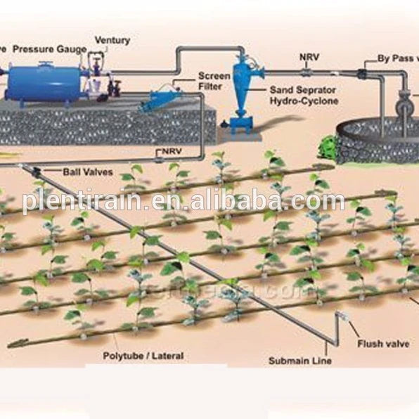 Designed Agriculture Drip Irrigation System for 2 Hectares