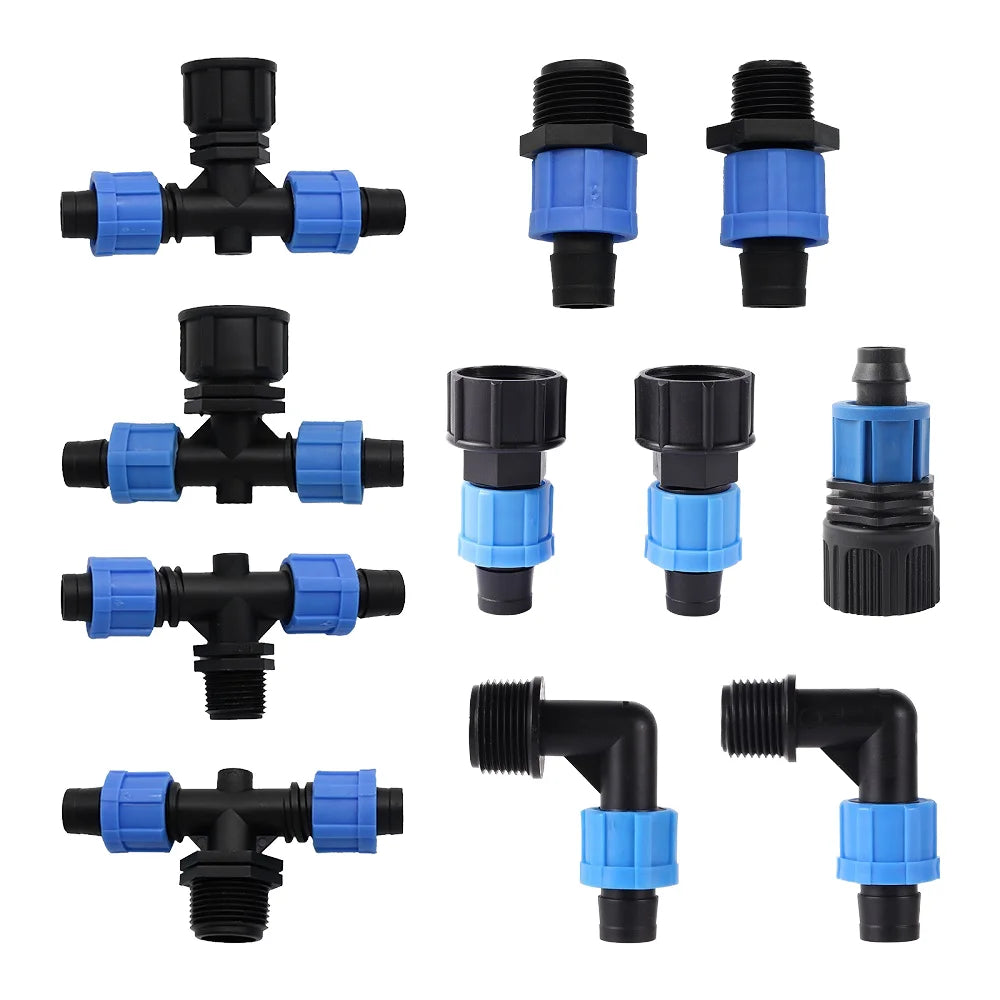 Plastic 16mm Drip Tape Accessories Y Type Tee Fitting Drip Irrigation Tape Connectors