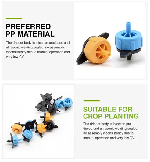 Plentirain 2L 4L 8L Pressure Compensating Emitters High Quality Plastic Material for Farm and Garden Efficient Water Irrigation