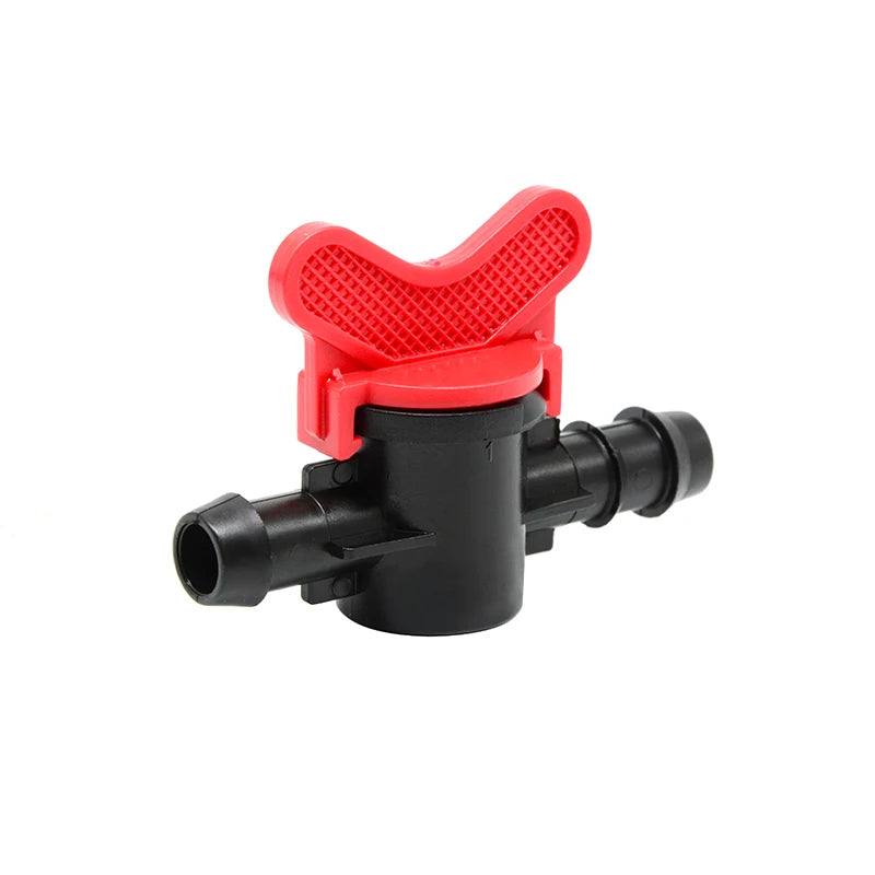 Mini Valve Drip Irrigation System Plastic Connector Fittings Dn17/D16mm Black/Blue/Red Aging Resistant for Drip Tape for Garden