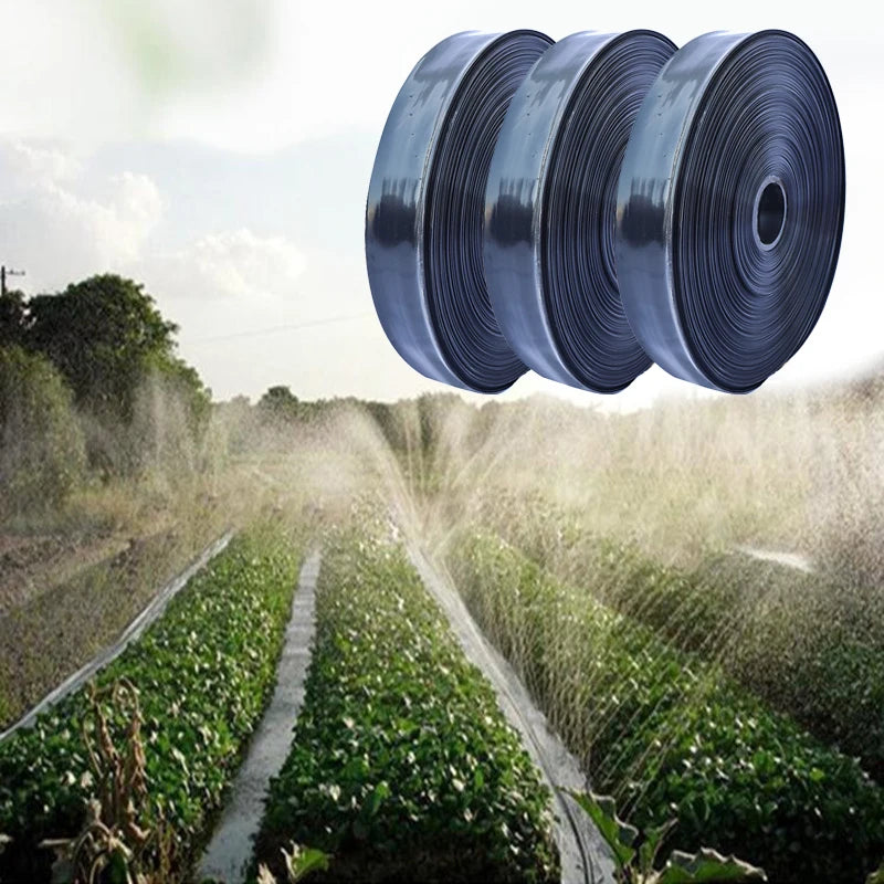 Plentirain 32mm Diameter Rain Spray Tape PE Plastic Material Irrigation Hose with 4m Spray Width