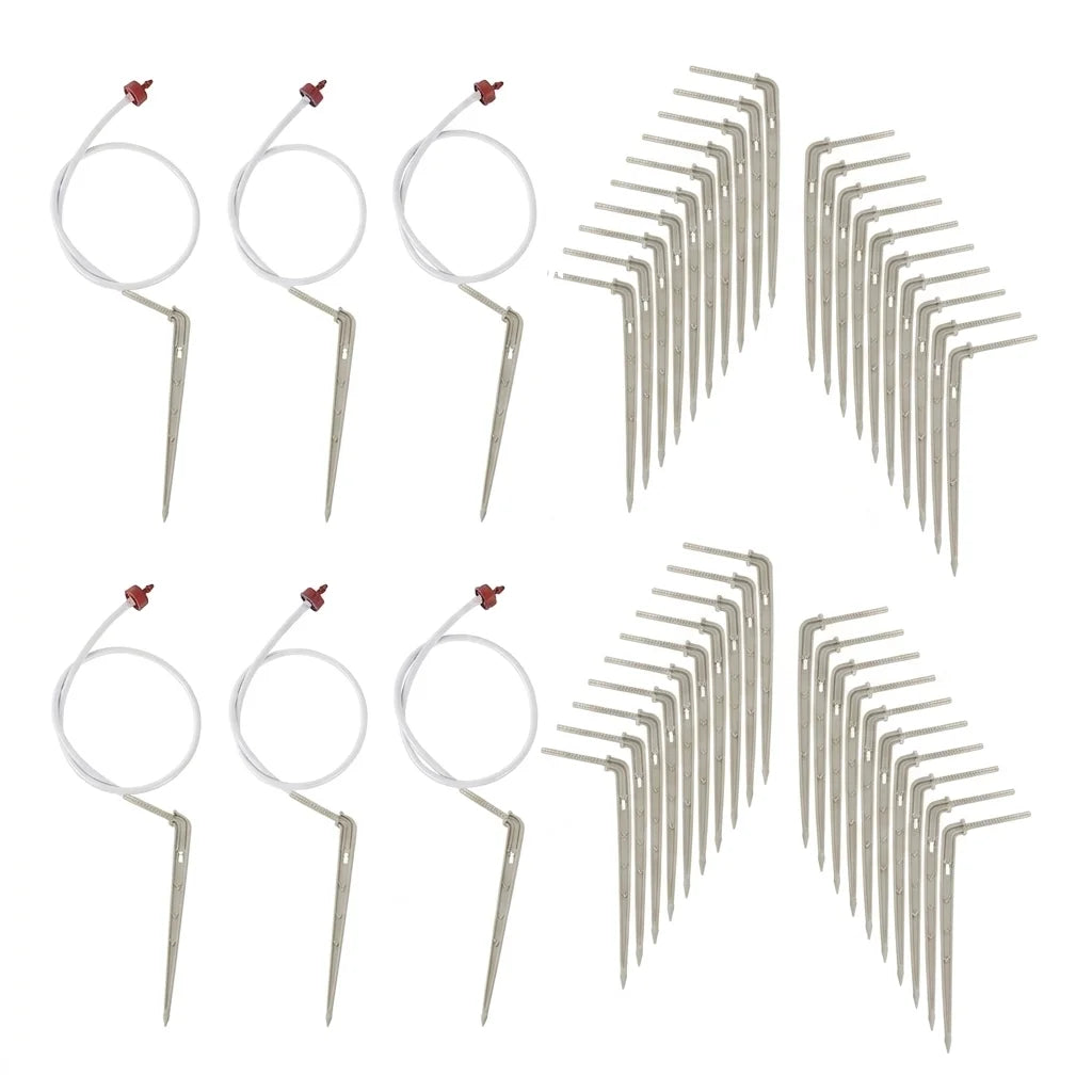 Plentirain Short Bend Arrow Dripper Barbed Connector Black PE Hose Drip Irrigation Kit Vegetable Flower Pot Garden Watering