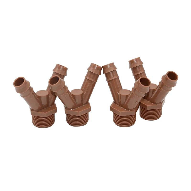 17 MM DRIP LINE BARBED Fitting INSERT Connector "V" 2-Way Adapt