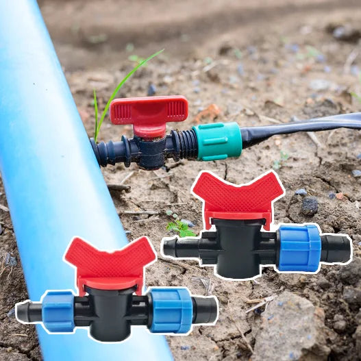 Farm Garden Plastic Drip Tape Connector Valve Drip Irrigation System Drip Mini Valve