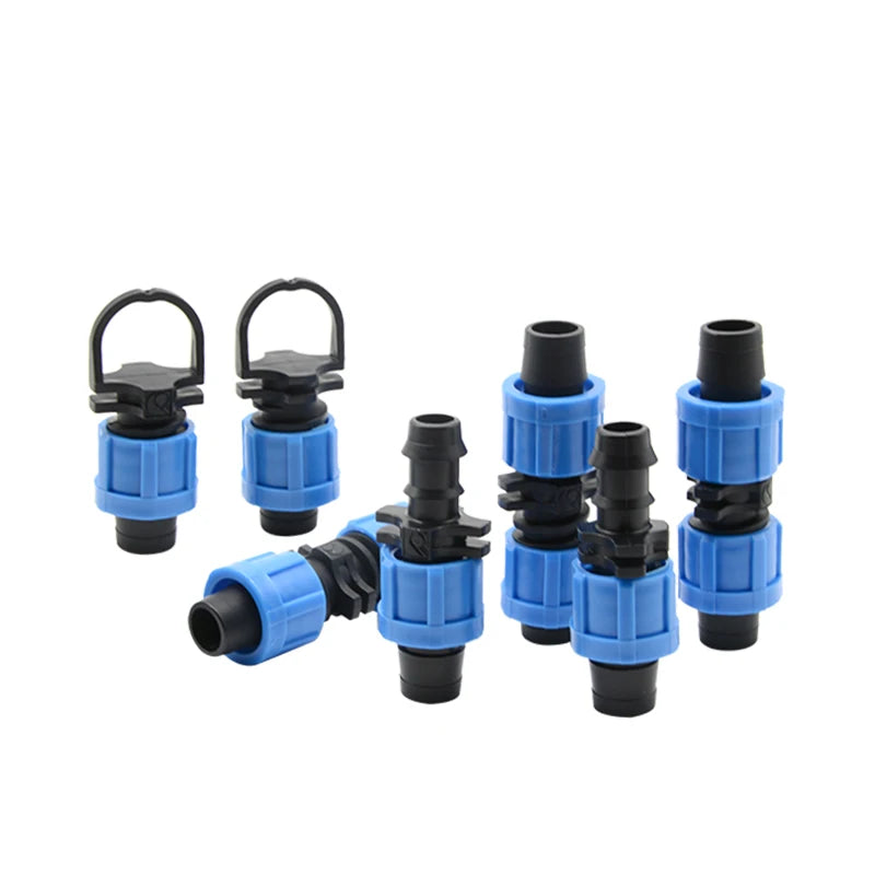 Plastic 16mm Drip Tape Accessories Y Type Tee Fitting Drip Irrigation Tape Connectors