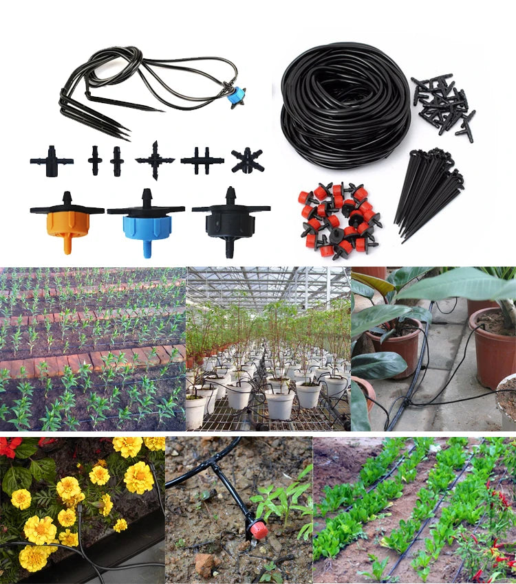 Flexible 1/8 Inch PVC Drip Irrigation Pipe Drip Irrigation Kit for Precise Watering in Gardens and Greenhouses
