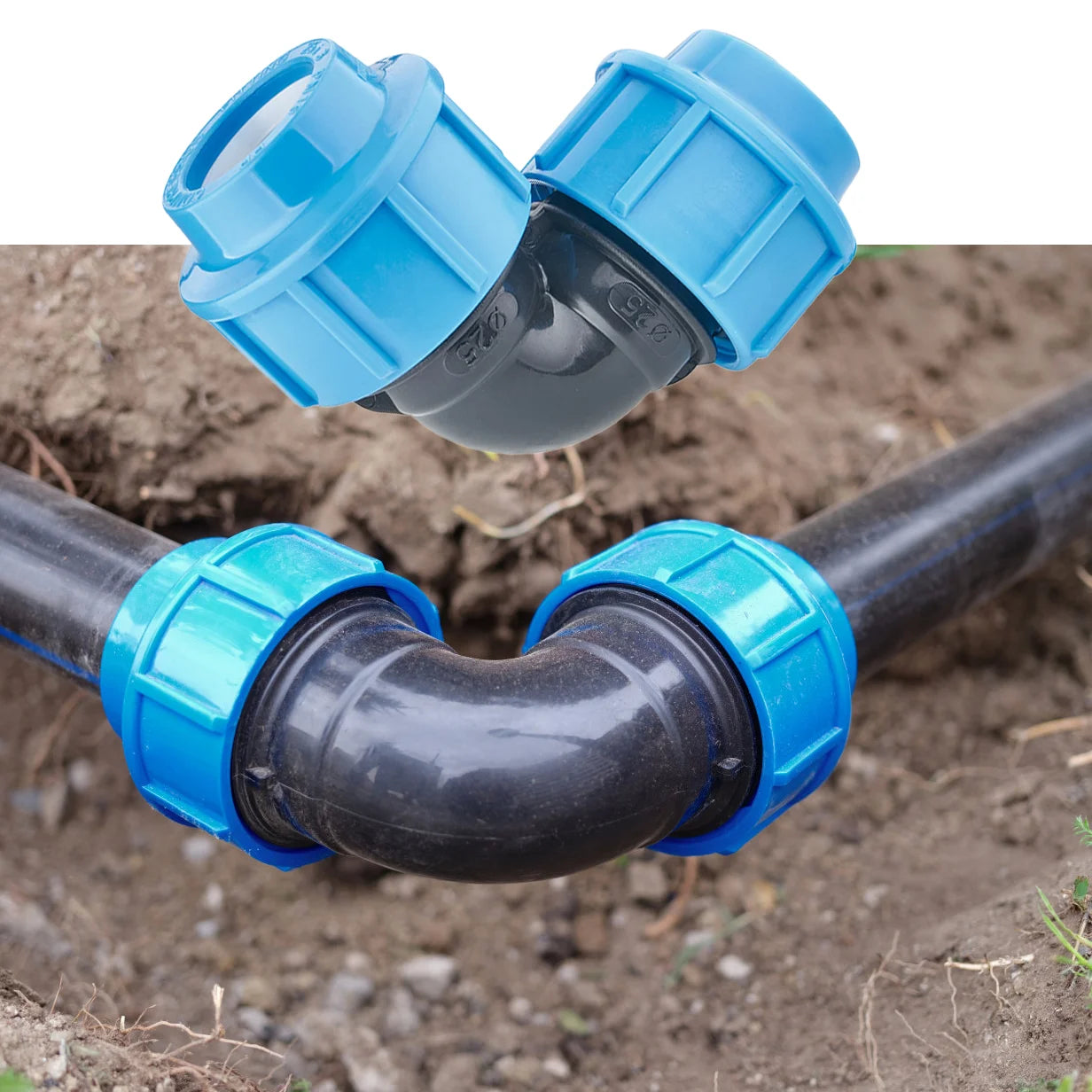 50mm High Pressure Farm Irrigation Quick Coupling Connectors PP Compression Fittings Chemical Resistant UV Resistant