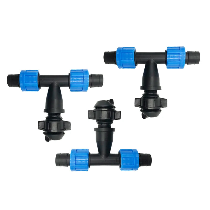 Drip Irrigation Fitting Drip Tape and Layflat Hose Tee Connector