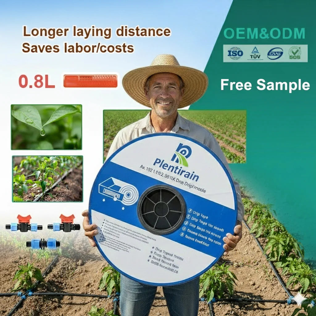 Free Sample Agricultural Drip Irrigation Tape with Flat Emitter 0.2mm 0.4mm Drip Line 22mm Drip Irrigation Pipes