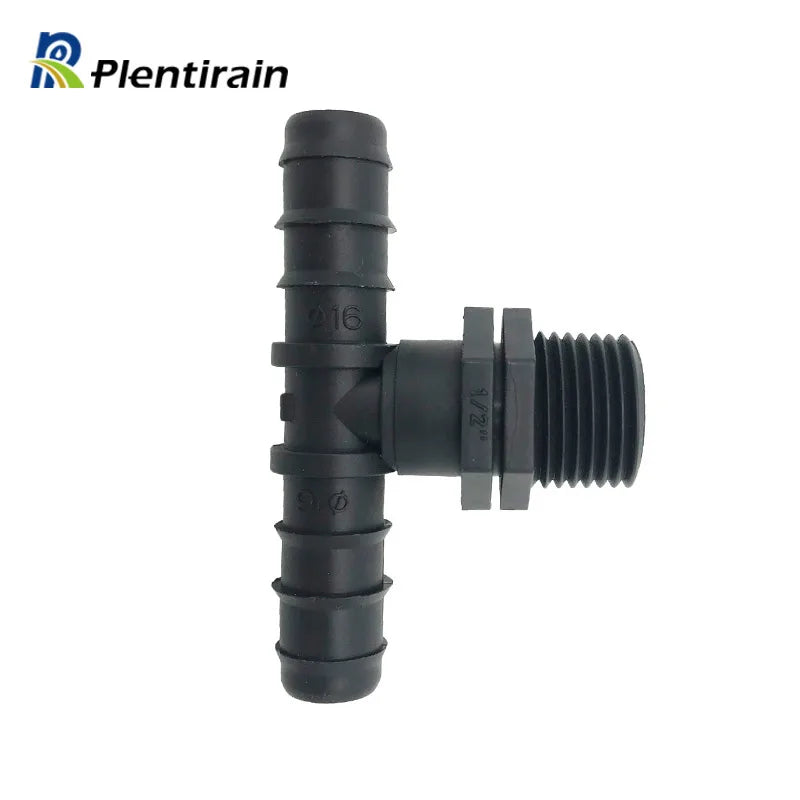 Drip Pipe Fitting 16mm Barbed Tee Connector Irrigation System Drip Hose Fittings