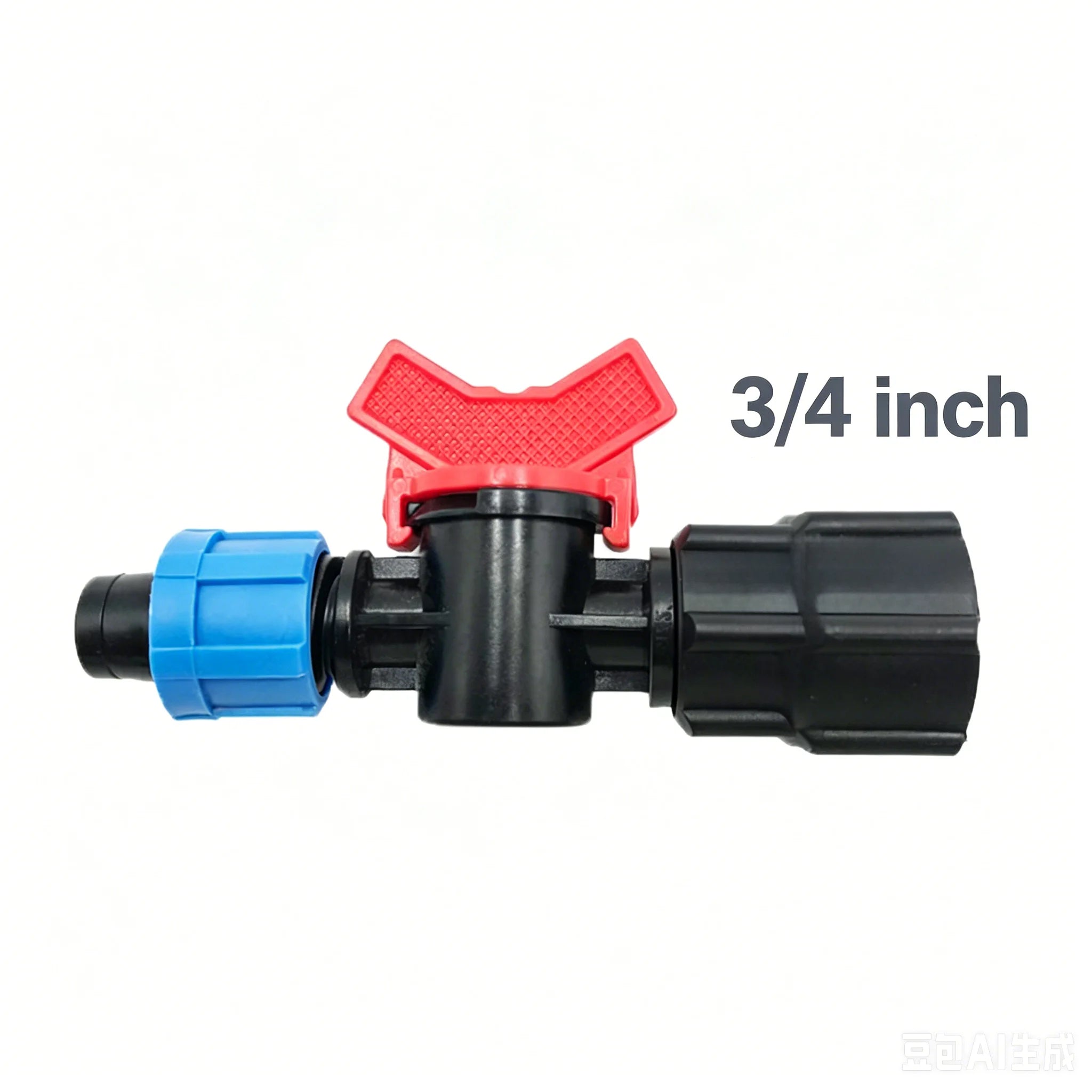 Plentirain MV0116 Durable Agricultural Drip Irrigation Fittings De17mm*3/4inch Female Thread Plastic Valve for Drip Tape 16mm