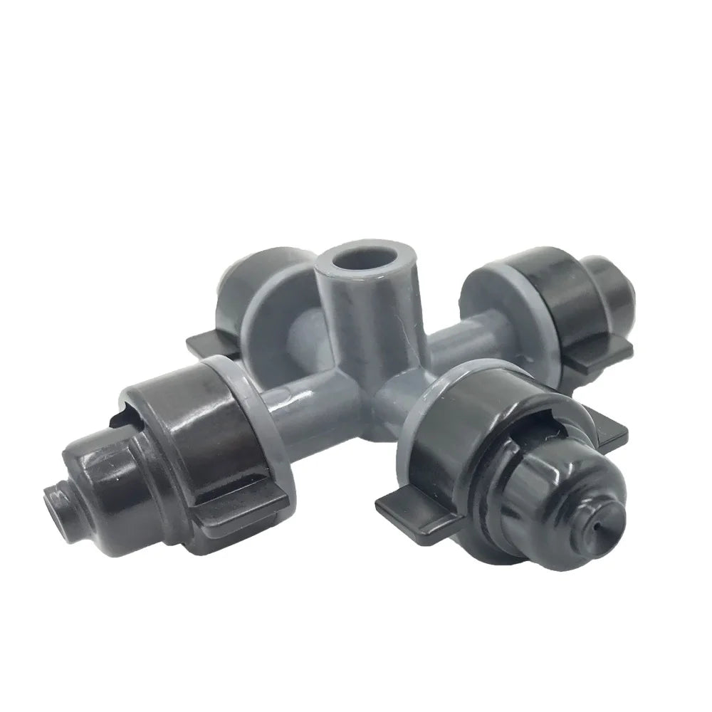 360 Degree Garden Sprinkler Irrigation Hanging Sprinkler System Spray Heads 4 Way Foggers Plastic Mist Nozzle