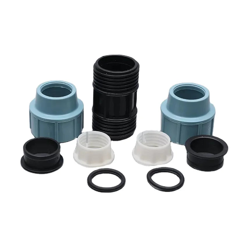 Female Thread Couplng Light Blue Straight Coupling Joint PP Compression Fitting for Irrigation