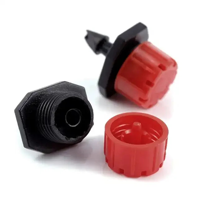 8孔可调滴头0-70L/H滴水器,适用于3/5mm PE微管农场温室果树滴灌配件