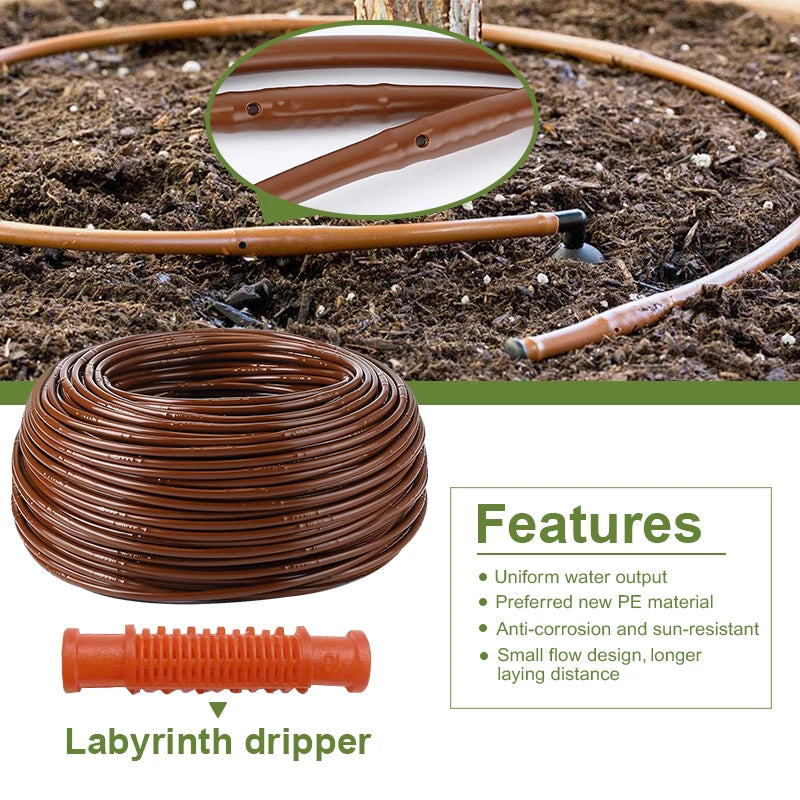 Wholesale Price Garden Drip Line 6mm Drip Irrigation Pipe 1/4'' Inch Tree Watering for Agriculture Drip Irrigation System