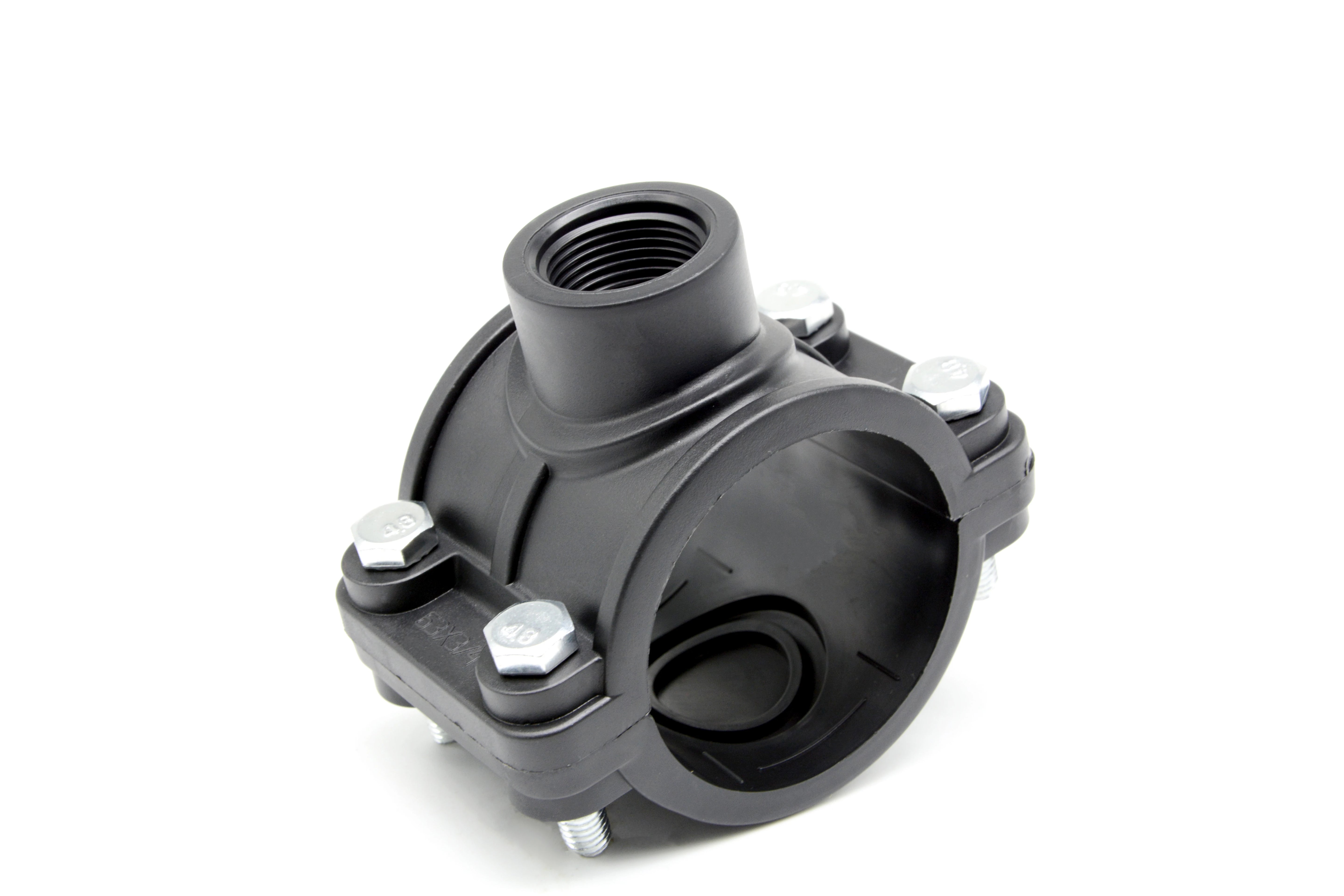 20mm-110mm Water Compression Fittings Plastic Clamp Saddles for Farm Irrigation Pipe Setting