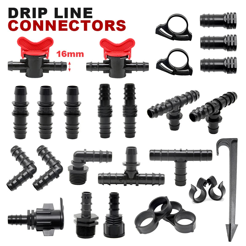 Drip Irrigation Pipe Fittings Plastic Drip Tape Connector PE & PP Material PC Features Model Number Hose