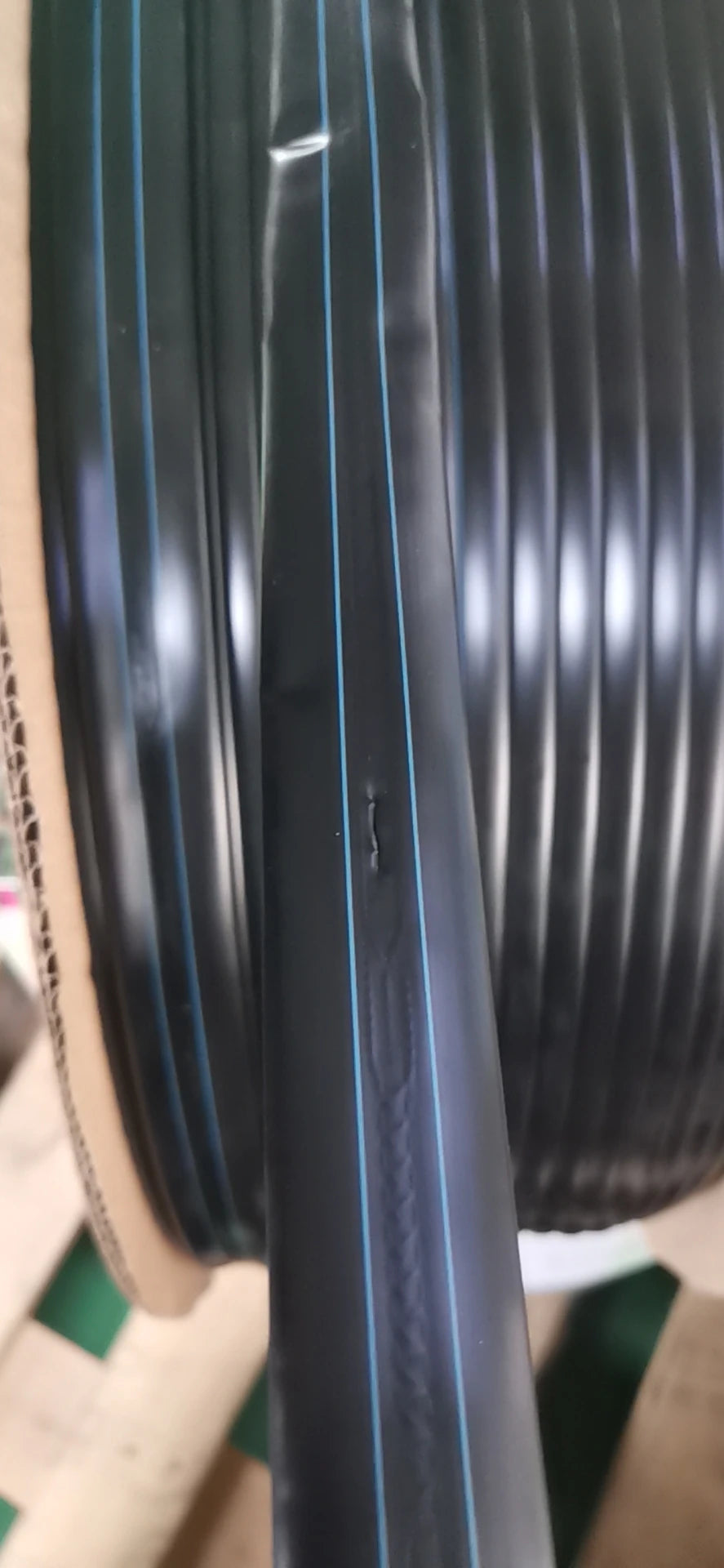 Agriculture Drip Irrigation System 20 cm Emitter Spacing Double Blue Line Drip Tape