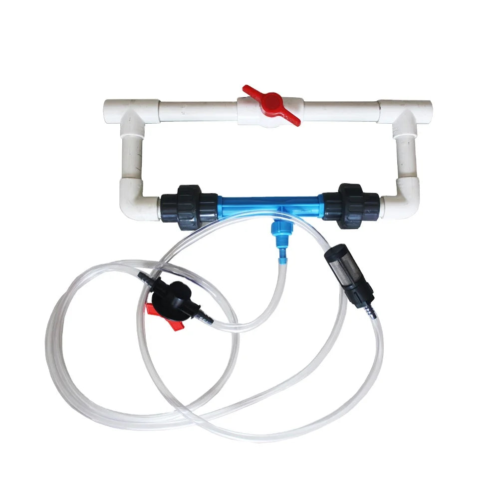 3/4" Garden Irrigation Device Venturi Fertilizer Injector Switch Water Tube Kit