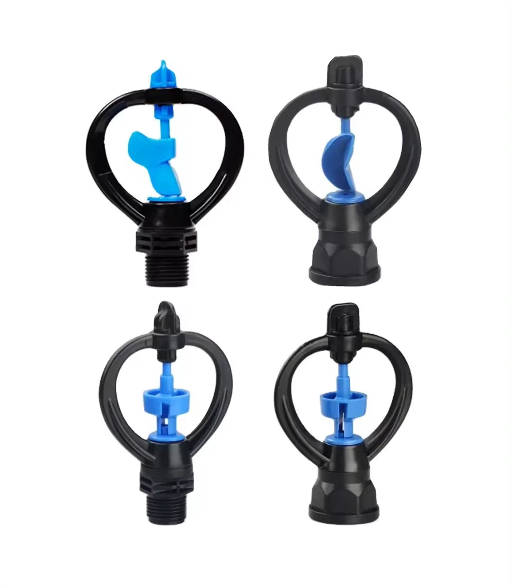 花园塑料洒水器 1/2' 3/4" 公头母头 360 度微型蝴蝶洒水器,适用于农场洒水灌溉系统