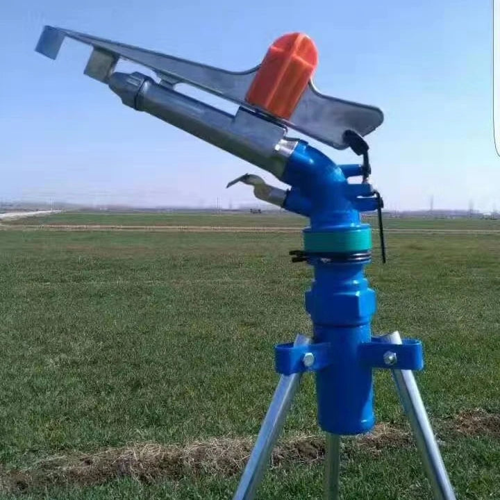 Agricultural Irrigation System High Pressure Sprinkler Head 2 Inch Long Range Rotate 360 Degrees Big Water Rain Gun Sprinkler