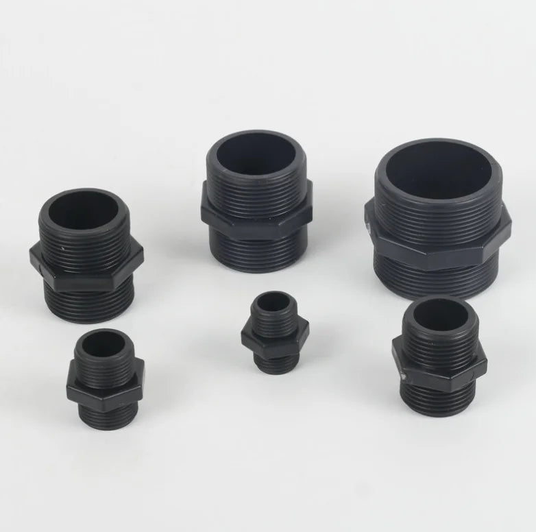 Farm Greenhouse Irrigation System Drip Tape BSP Male Thread PP Irrigation Pipe Nipple