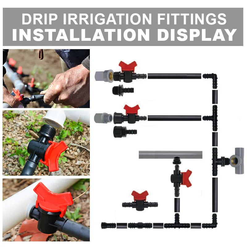 Drip Irrigation Pipe Fittings Plastic Drip Tape Connector PE & PP Material PC Features Model Number Hose