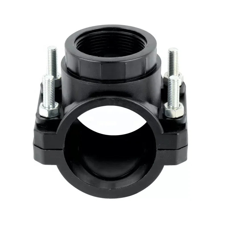 Pipe Clamp Saddle Female Saddle Base Plastic pp Clamp Saddle for Water Supply and Irrigation