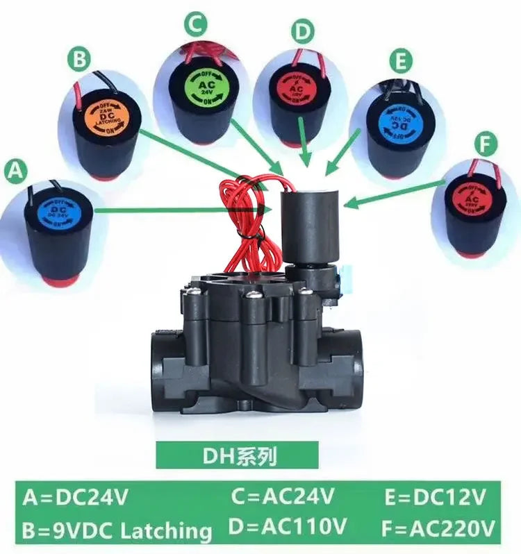 农场自动灌溉控制器手动控制阀12v 24v液压控制阀家庭和花园水电磁阀