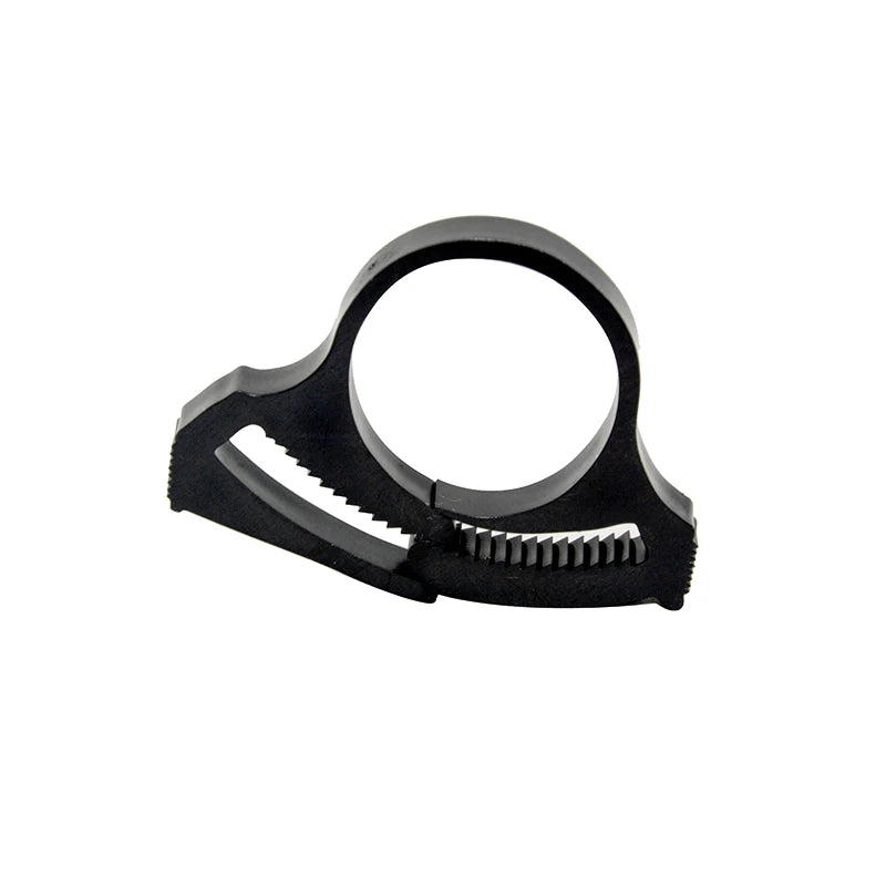 Plastic Irrigation Pipe Clamp Toothed Jaw Plastic Ratchet Plastic Clip