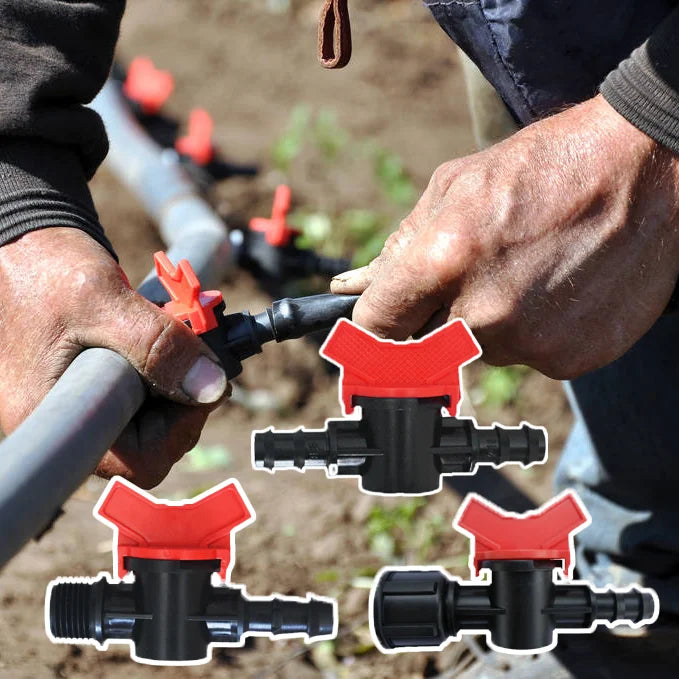 Plastic Barb Offtake Valve Drip Pipe with 1/4 Inch Barbed Outlet for Greenhouse Vegetable Drip Irrigation