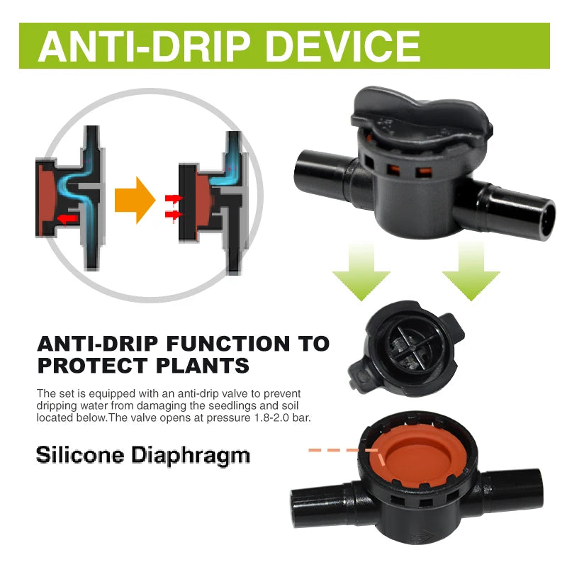 360 Gear Drive Mini Sprinkler Set Hanged Plastic Eco-Friendly Farm Agriculture Irrigation System