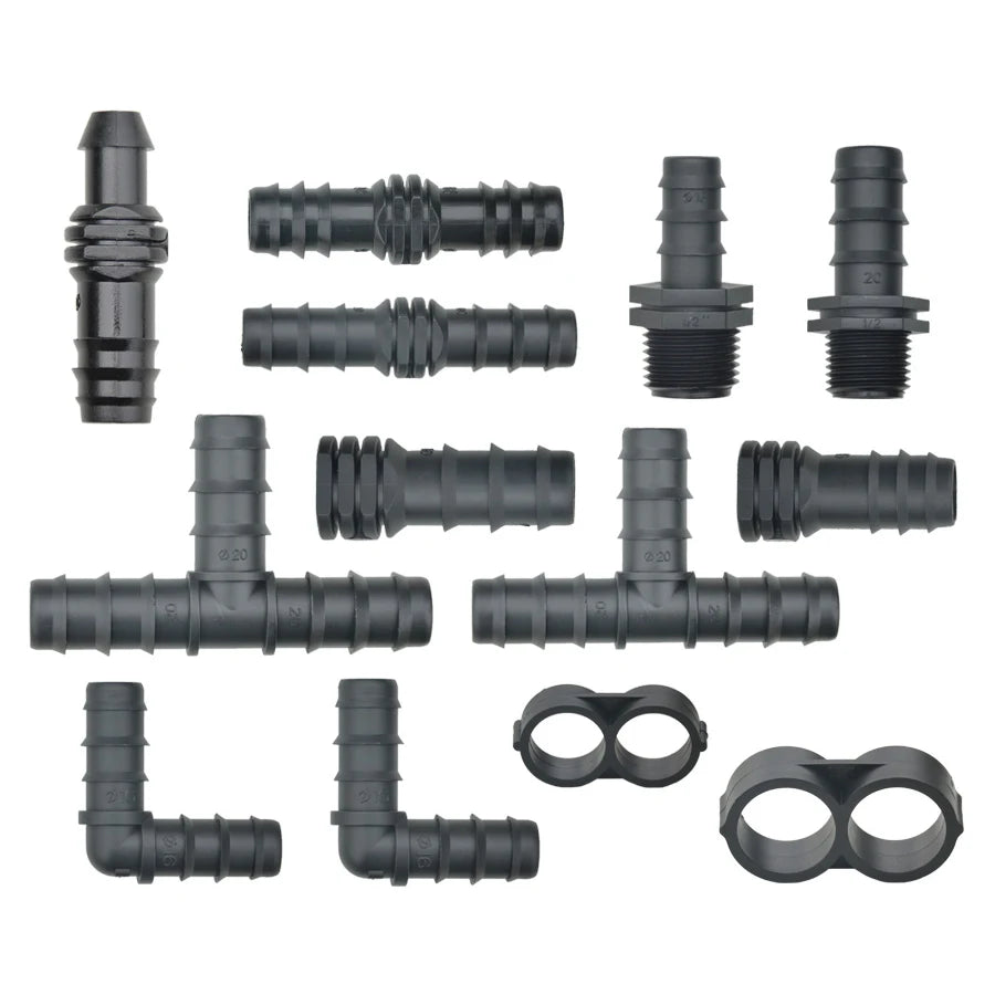 Plastic Barbed Tee Irrigation Black Poly Pipe Fittings Connector for Greenhouse