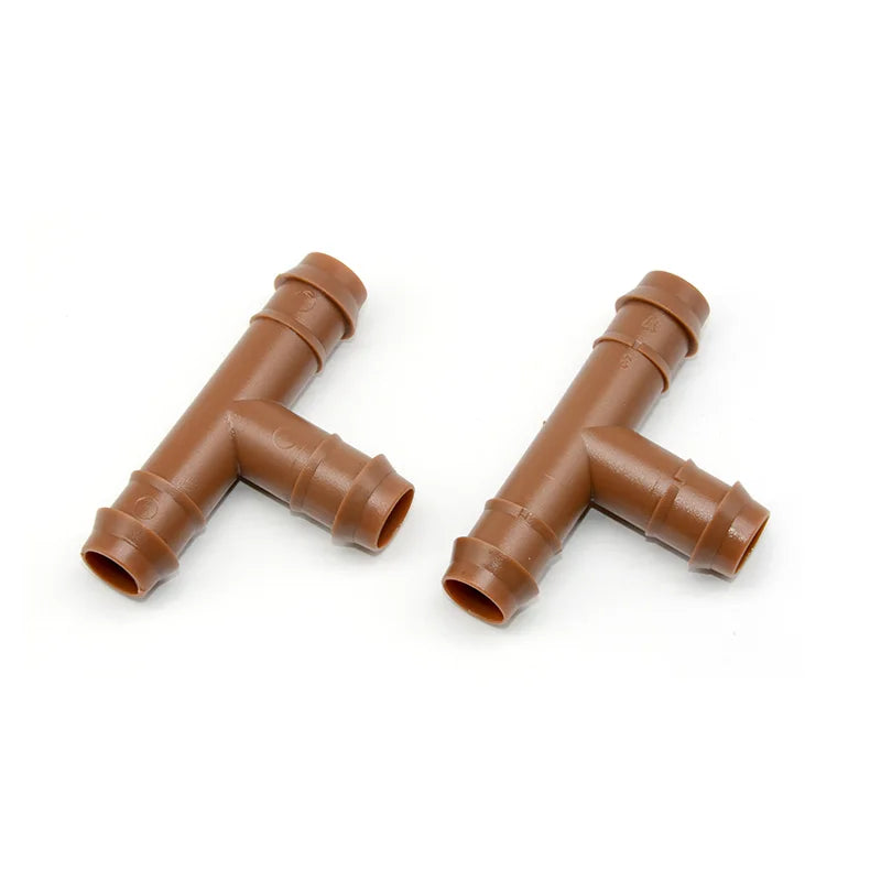 Garden Supplies Drip Irrigation System Fittings Brown Drip Pipe Connecter Cross Four-way
