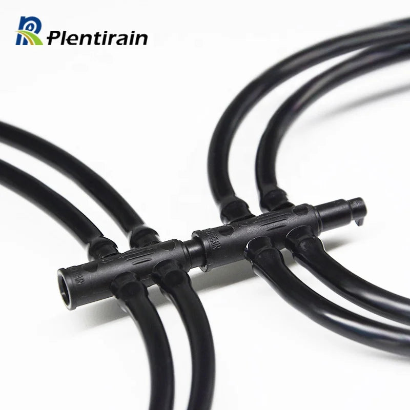 4/7mm Straight Elbow Cross Tee Barbed Hose Connector Garden Micro Drip Irrigation System Micro Sprinkler Accessory
