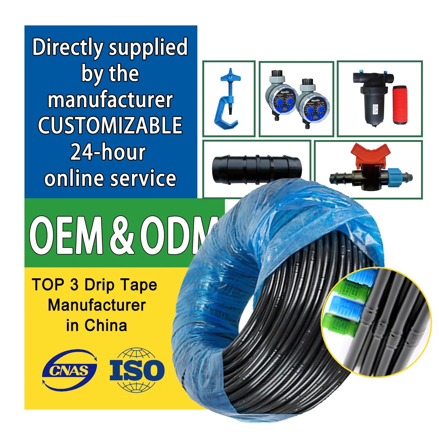 Drip Irrigation System Pipe Drip Pipe 16mm Drip Irrigation Pipes for Farm Watering