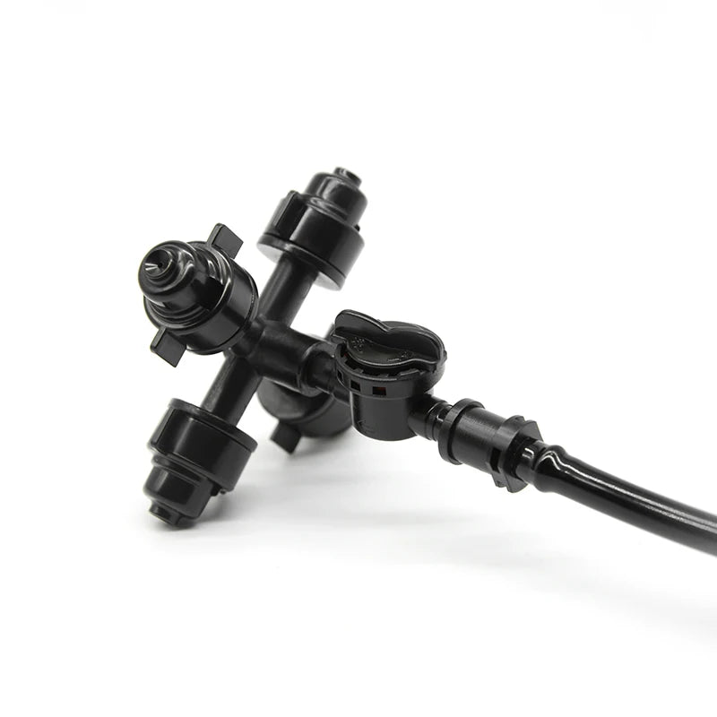4-Way Nozzle PVC Greenhouse Micro Irrigation Sprinkler Home Water Sprinkler Mist Fogger for Irrigation System