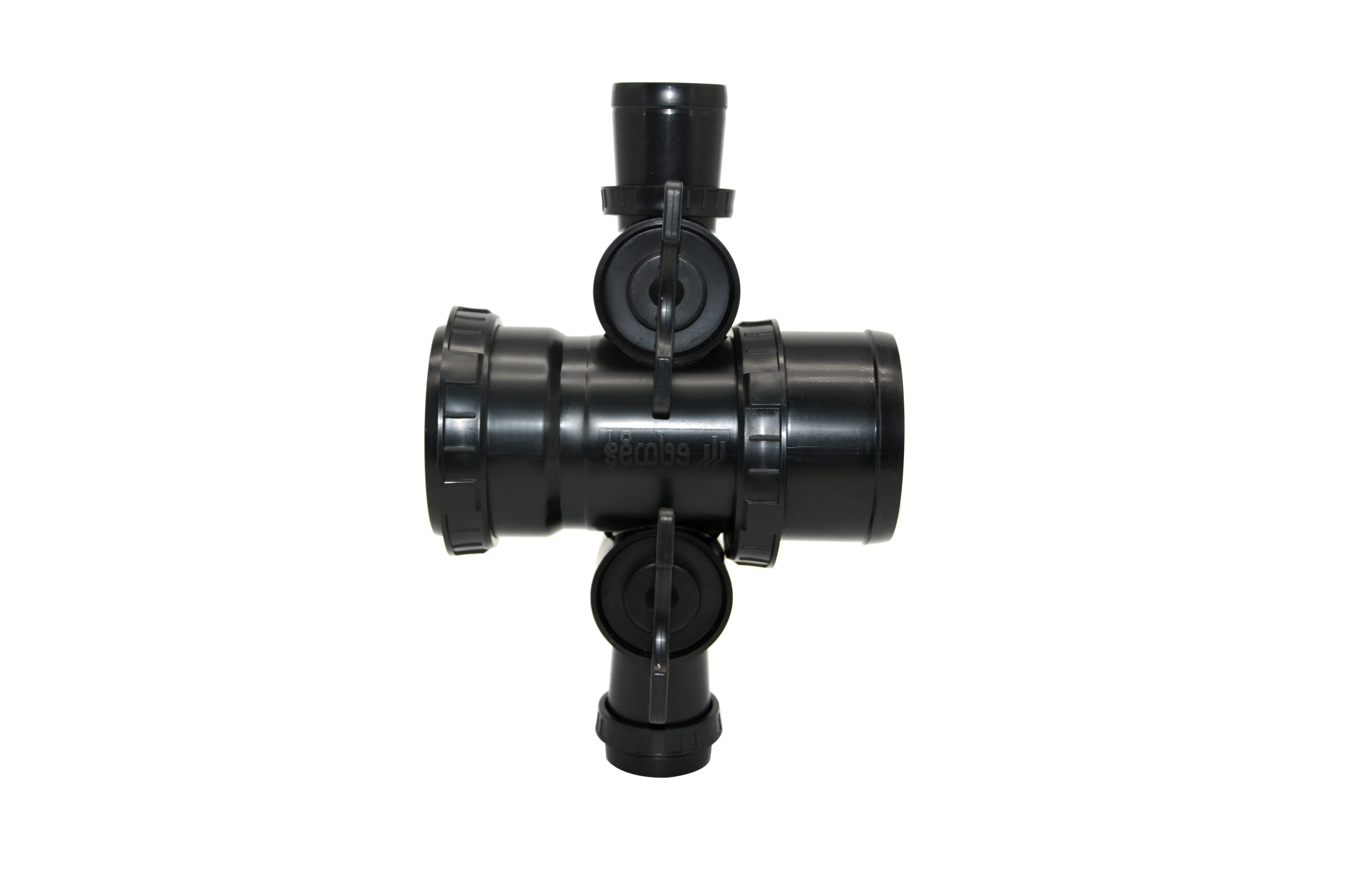 PVC UPVC PE Pipe Reducer Cross 75mm X 40mm Black for Greenhouse Water Hose Irrigation System Plumbing Drainage