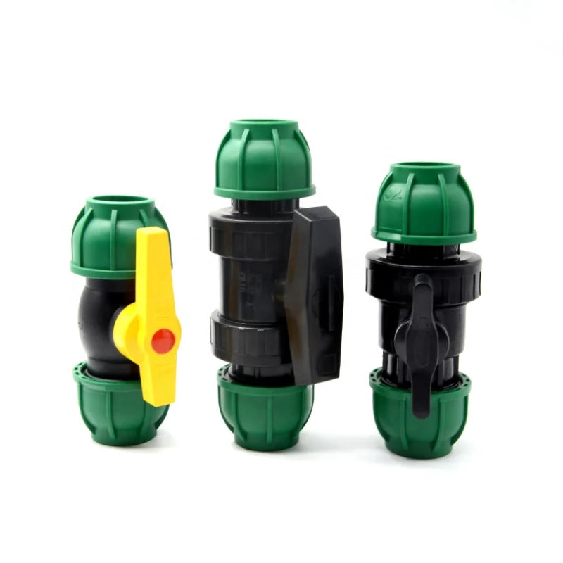 Double Union Brass Ball Valve PP HDPE Plastic Ball Valves for Water Supply and Irrigation