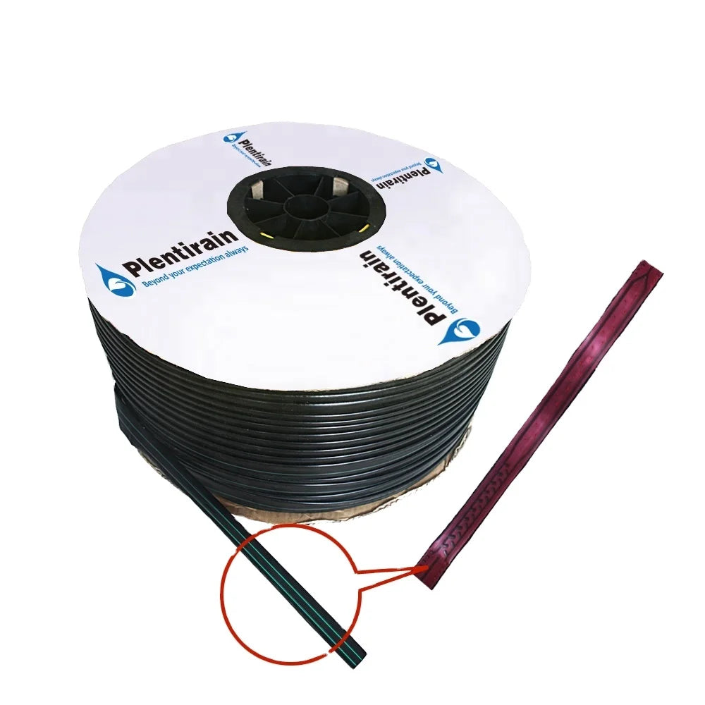 Agriculture Drip Irrigation System 20 cm Emitter Spacing Double Blue Line Drip Tape