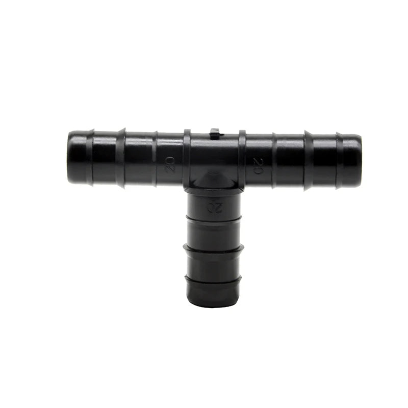 Plastic Drip Irrigation System Fittings Barbed Tee 16mm/20mm Water Tube Connectors for Home Use