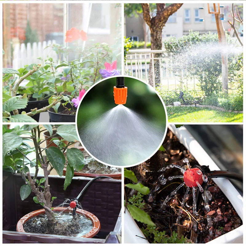 Greenhouse Garden Outdoor Dripper Drip Irrigation Sprinkler Kit Efficient Plastic Watering System Easy Installation for Growing