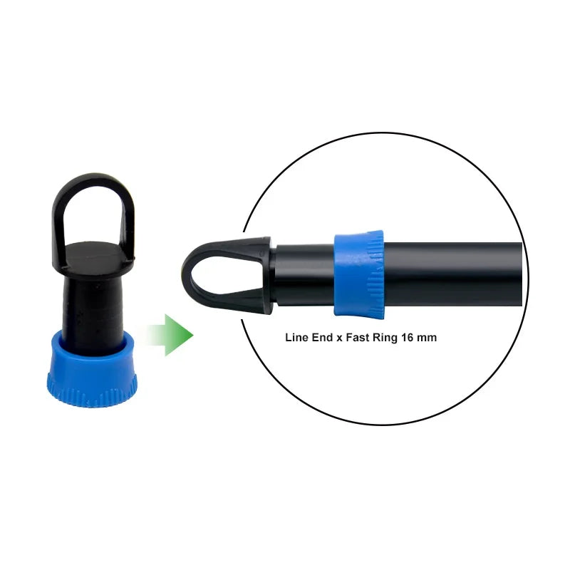 Plentirain Plastic Drip Tape Accessories Lock Ring Offtake De17mm Rubber Ring Barb Coupling Drip Irrigation System Aging