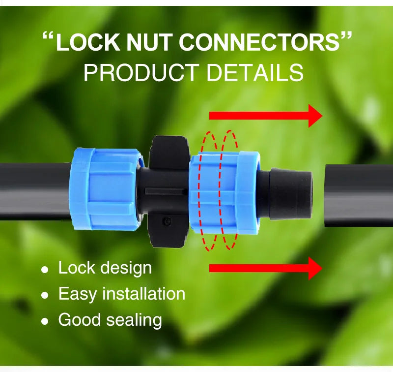 China Drip Irrigation Fittings Drip Irrigation Supplies& Accessories Drip Irrigation System Parts Drip Tape Connectors 17mm