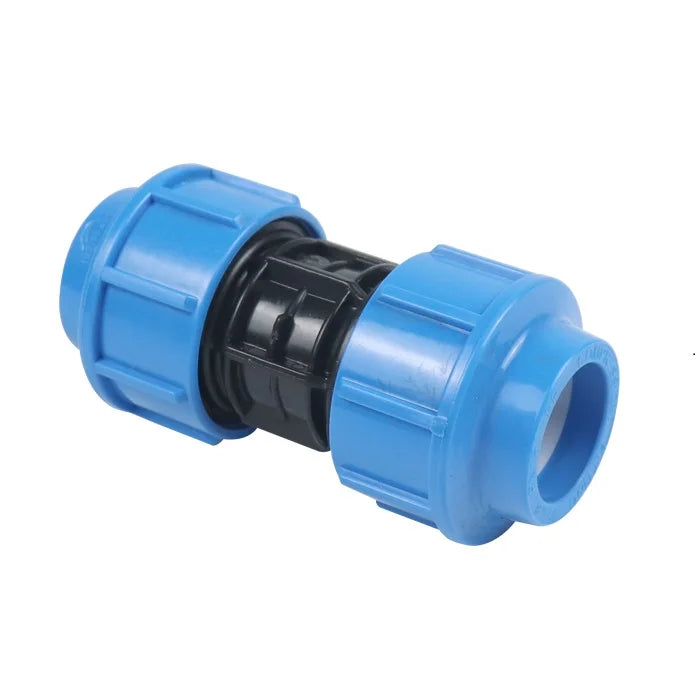 HDPE PP Compression Fittings Quick Push Fit Connector pp Compression Coupling for Drip Tapes Pipes