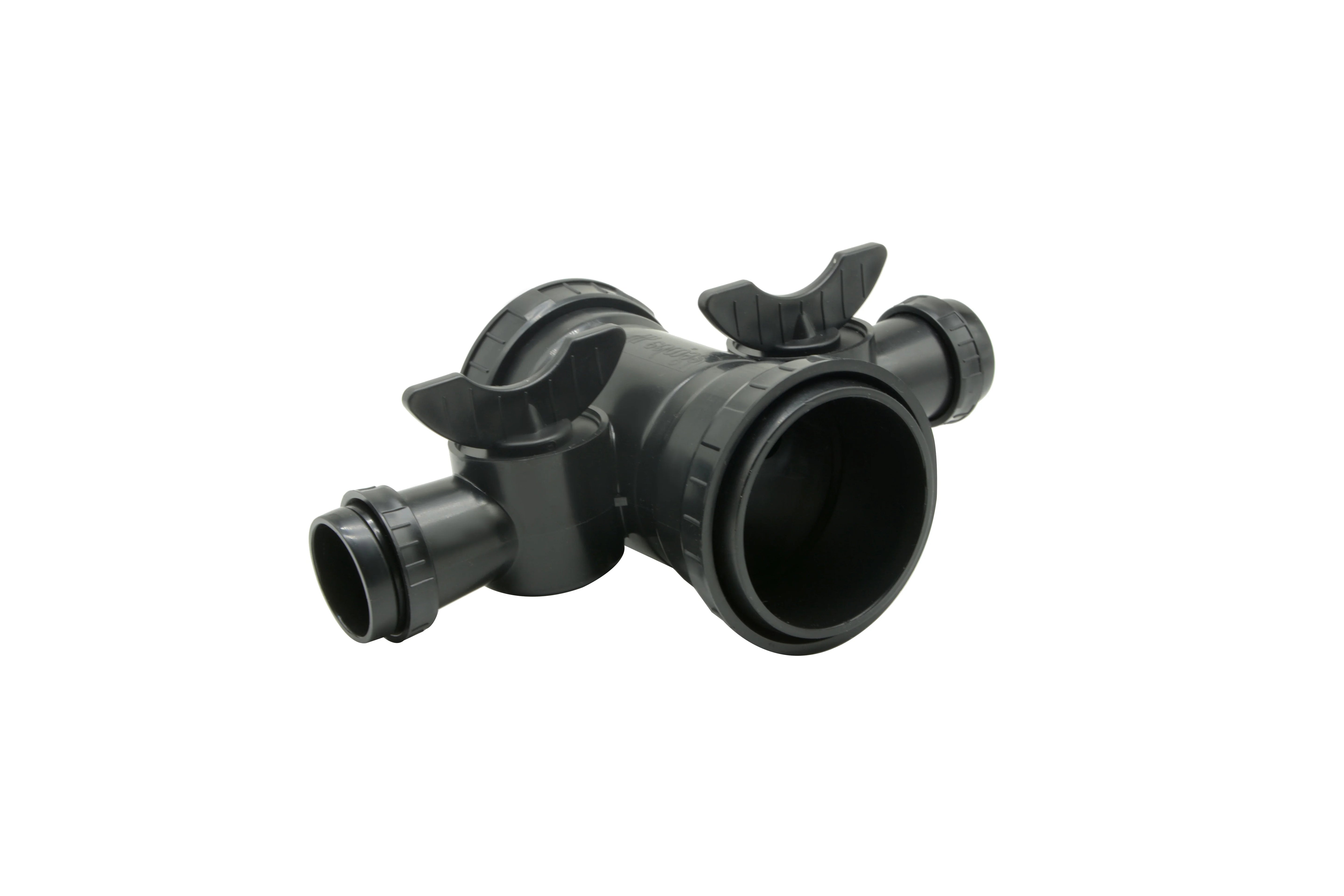 PVC UPVC PE Pipe Reducer Cross 75mm X 40mm Black for Greenhouse Water Hose Irrigation System Plumbing Drainage